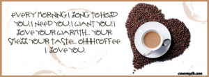 Coffee, I Love You Facebook Cover