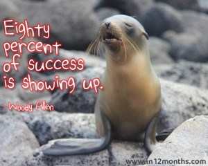 Eighty Percent Of Success Is Showing Up Woody Allen Quote