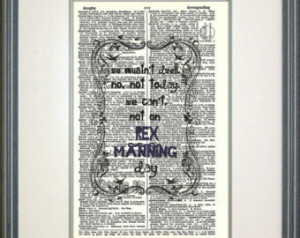 Rex Manning Day Typography Print, E mpire Records, Cult movies, 90's ...