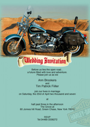MOTORCYCLE WEDDING INVITATIONS