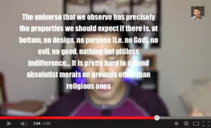 ... 57 ) To back up this claim, he quotes Richard Dawkins as saying