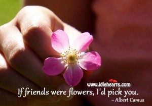 If Friends Were Flowers, I’d Pick You.