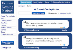 We have added a new web application for quotes by W. Edwards Deming ...