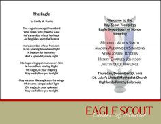 khaki eagle scout court of honor programs more scouts coh scouts ...
