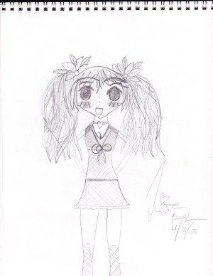Anime Girl Draw Sing Love Art
