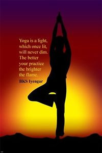 Details about tree yoga pose INSPIRATIONAL QUOTE POSTER by BK IYENGAR ...