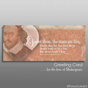 SHAKESPEARE LOVE QUOTE Card, Hamlet, personalized anniversary card ...
