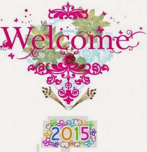 Welcome 2015 HD Wallpaper Greetings Pink