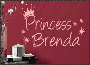 Custom Vinyl Wall Quotes Words Phrases Decals Princess Name