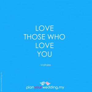 Love those who love you
