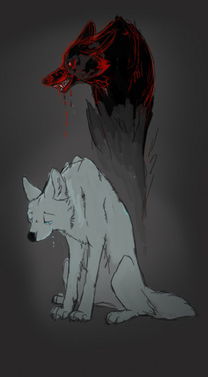 Monster inside me by SpiritPaintedWolf