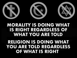 Religion and Morality: MORALITY is doing what is right regardless of ...