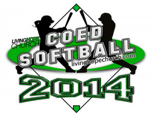 Coed Softball Logo Hope church co-ed softball