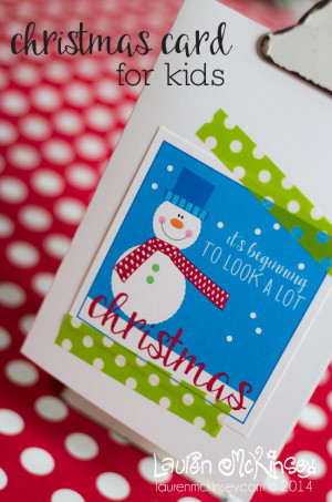 printable designs} how to make a christmas card for kids