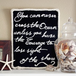 DIY Art with Sayings & Quotes Inspired by Ocean, Sea and Beach