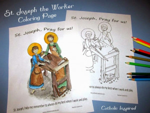St. Joseph the Worker Coloring Page