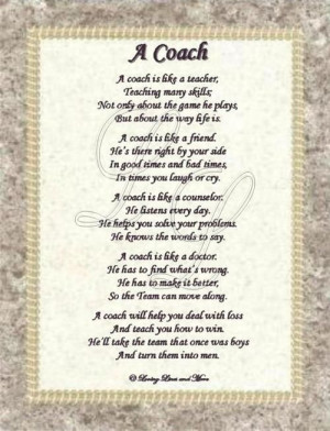 Coach Poem: Tennis Coaching Team, Hockey Coach, Special Coach, Coach ...