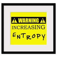 WARNING: Increasing Entropy Framed Print