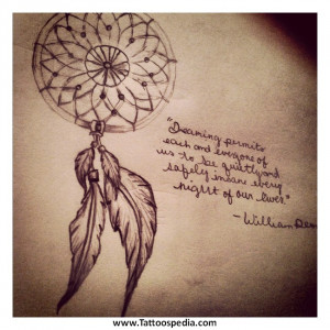 ... %20Tattoo%20With%20Quote%203 Dreamcatcher Tattoo With Quote 3