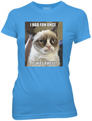 Juniors: Grumpy Cat - I Had Fun Once Camiseta