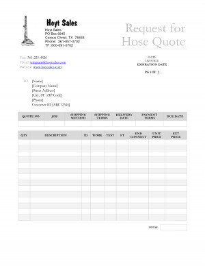 Blank Quote Forms