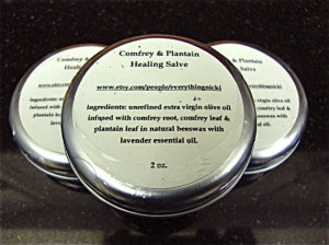 Click to enlarge Comfrey & Plantain Salve