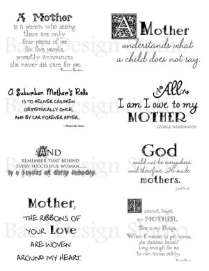 QUOTES ABOUTS MOTHERS for Mother's Day cards by BaerDesignStudio