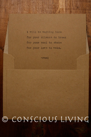 Valentine's Day! Rumi quotes typed using Vintage Underwood Typewriter ...