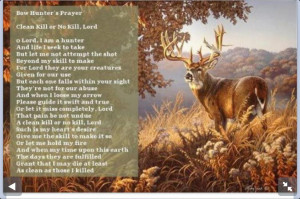 deer hunting poems