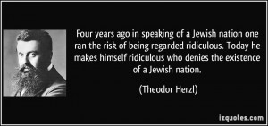 Four years ago in speaking of a Jewish nation one ran the risk of ...
