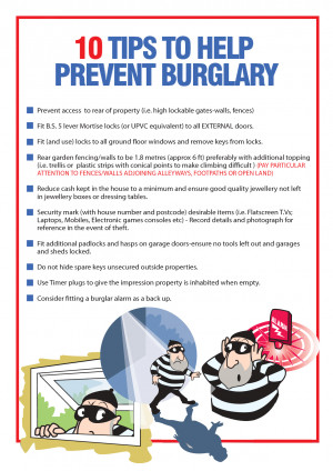 10 Tips to help prevent burglary