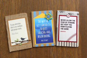 Spruce Up Plain Journals with Inspirational Quotes