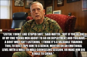 Mattis style. The greatest leader in the modern Marine Corps. Mattis ...