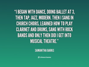 began with dance, doing ballet at 3, then tap, jazz, modern. Then I ...