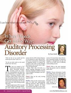 When Words Get in the Way: Auditory Processing Disorder – By Nanci ...
