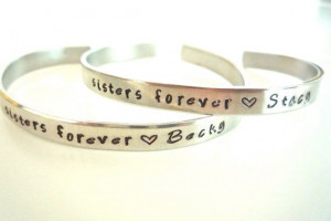 Sisters Forever... Inspirational Quotes Bracelet by TheSilverSwing, $ ...