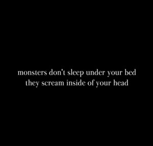 ... quotes Typography pain hurt broken crazy Monsters bw depressing