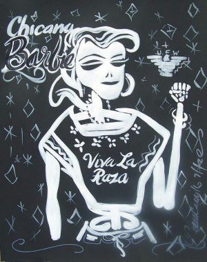 Chicana Barbie by Artist Greg Carrillo
