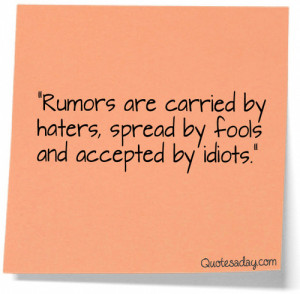 Rumors | Quotes A Day