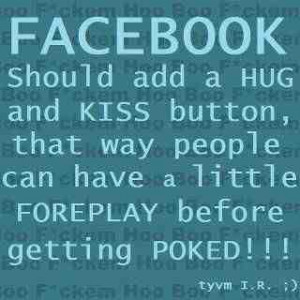 Facebook hug and kiss button