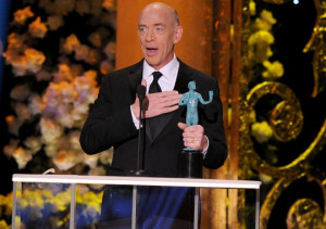 Simmons accepts the SAG award for outstanding male actor in a ...