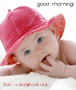 Good morning quotes with cute baby images