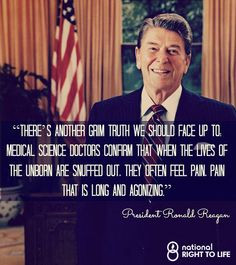 Wise words from #prolife President Ronald Reagan. More