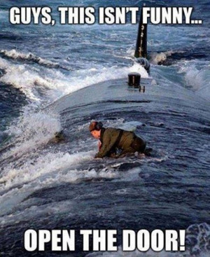 Submarine Trolls Guy As They Rise From The Ocean Meme