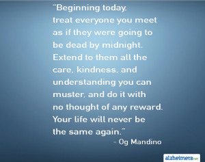 Short Inspirational Quotes Alzheimer's quote: beginning