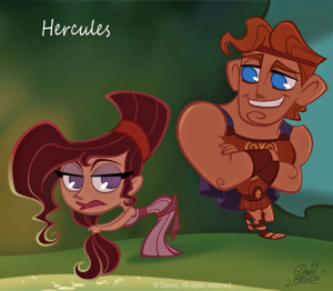 Walt Disney Characters MEGARA AND HERCULES CHIBI