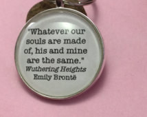 Emily Bronte Love Quote Silver Keychain Wedding Shower Bridesmaid Gift ...