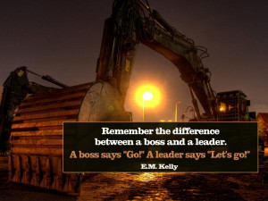 Motivational wallpaper Difference between a Boss and a Leader