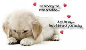 Cute puppy thinking of you