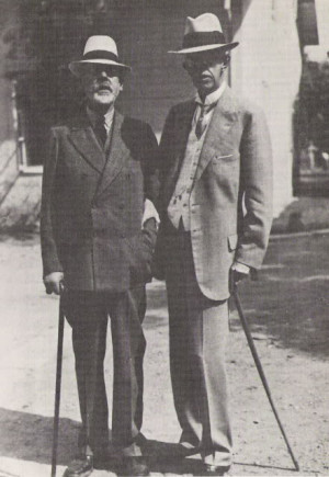 Gustav V with Doctor Axel Munthe.